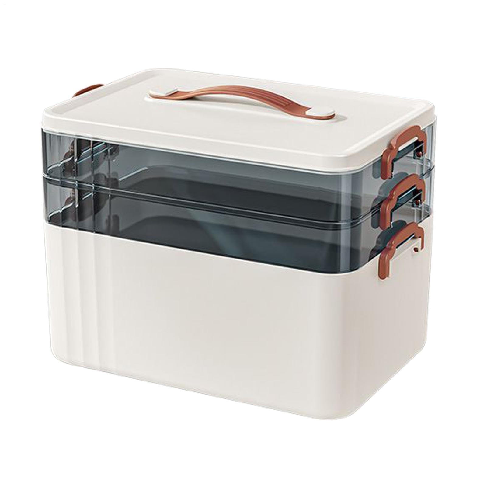 Pastillero Multicapa Pastillero Organizador Portátil Transparente De Gran | de Almacenamiento Transparente Kit Organizador Contenedor Transparente Gran Capacidad para Accesorios Herramie