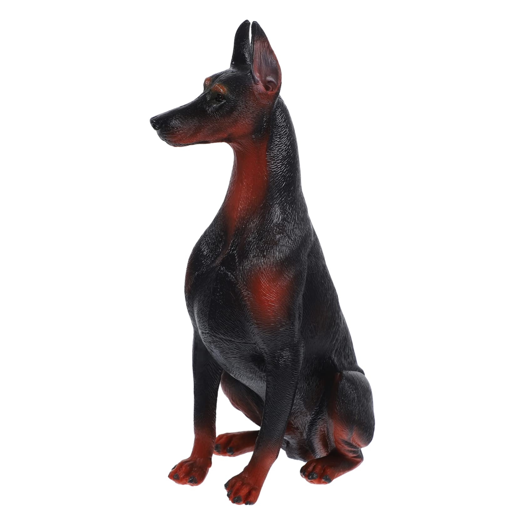 SAFIGLE Simulación Doberman Pinscher Modelo Decoración Ornamento De Animales En Miniatura Figuras De Mini Perros Adorno De Dóberman Niño Perro Artificial El Plastico Bulldog Francés