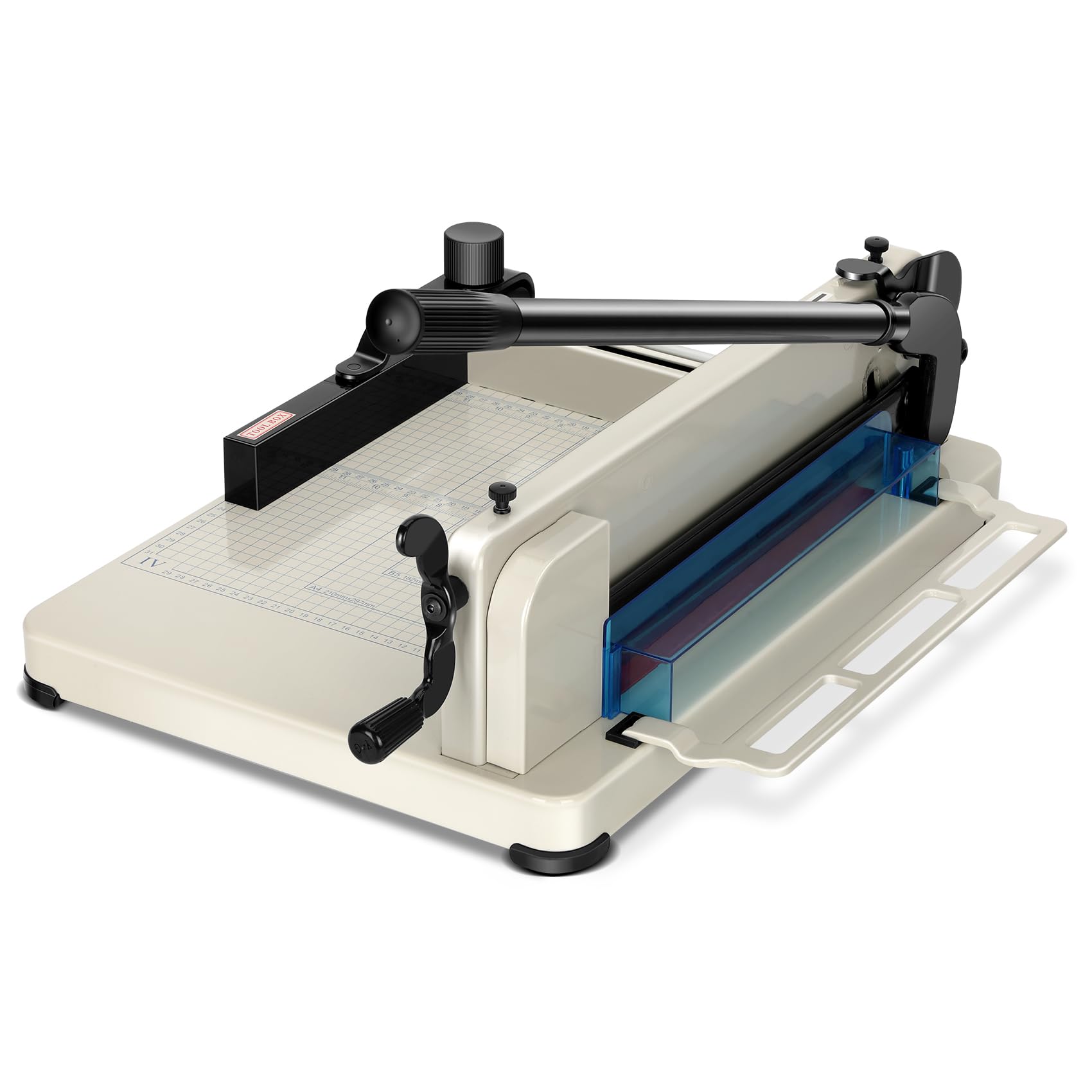 Photo 1 of 12 Inch Guillotine Paper Cutter Heavy Duty,Paper Cutter Heavy Duty for A4 Paper, 400 Sheet Capacity,White Paper Cutter Heavy Duty for Office Home School