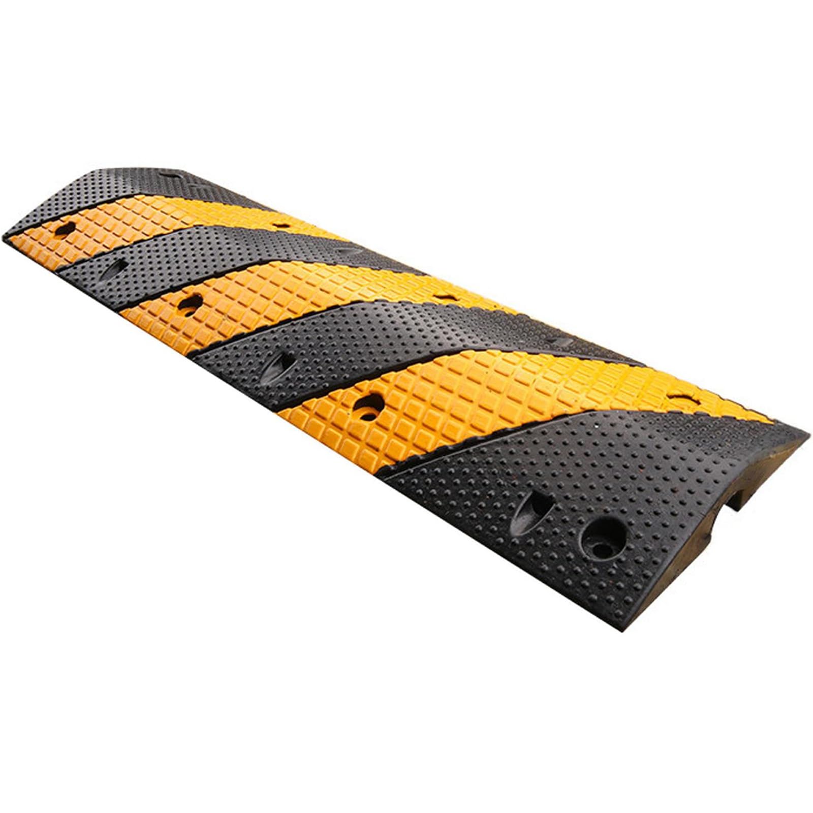Rampa de Protección de Cable de Goma, Pasacables Suelo de 100 Cm, Protectores de Cables de Suelo para Estacionamientos y Garajes, Capacidad de Carga de 2 Toneladas(100 * 30 * 5cm/39 * 12 * 2in)