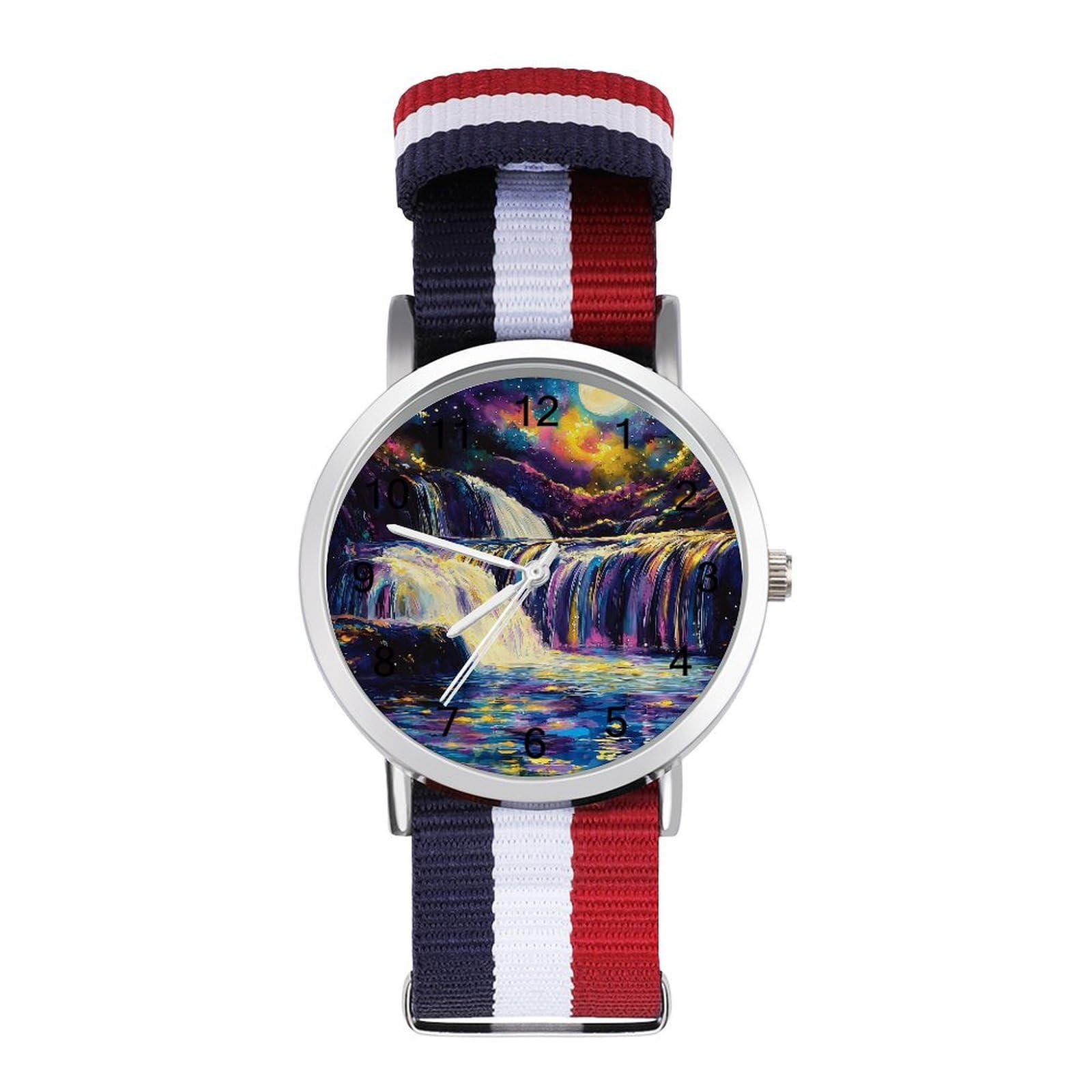 Magical River Under Moonlight Funny Wrist Watches for Men Women Fashion Graphic Watch for Work Workout
