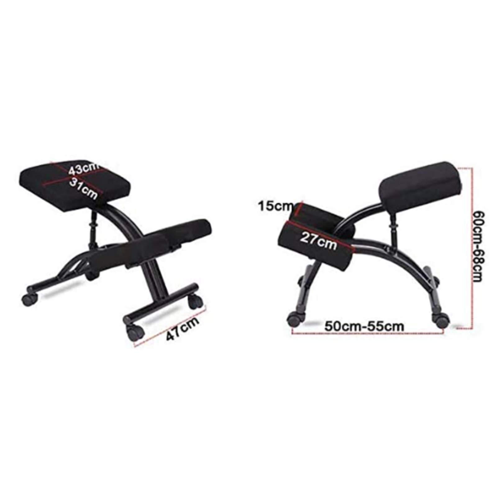 Sgabello Ergonomico in Ginocchio, Sedia Ergonomica Regolabile in Ginocchio, Sedie Posture Ortopediche per Ufficio Domestico,Rosso