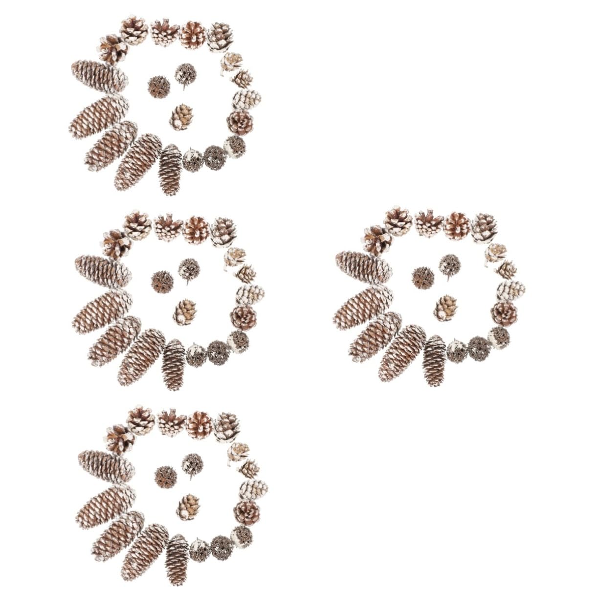 NUOBESTY 4ensembles Kit De Décoration avec Pignes Séchées pour Noël pour Artisanat Créatif Et Décorations De Fête