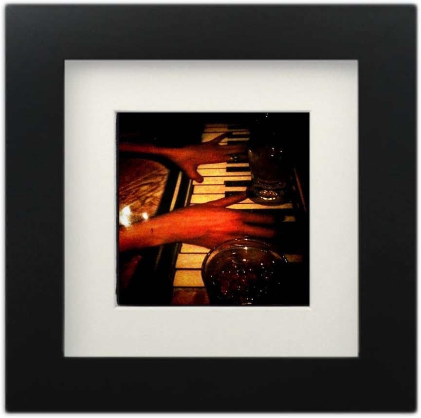Tiny Mighty Frames - Wood Square Instagram Photo Frame, 6x6 (5.5x5.5 Window), 4x4 Mat (3.75x3.75 Window), Hanging (1, Black)