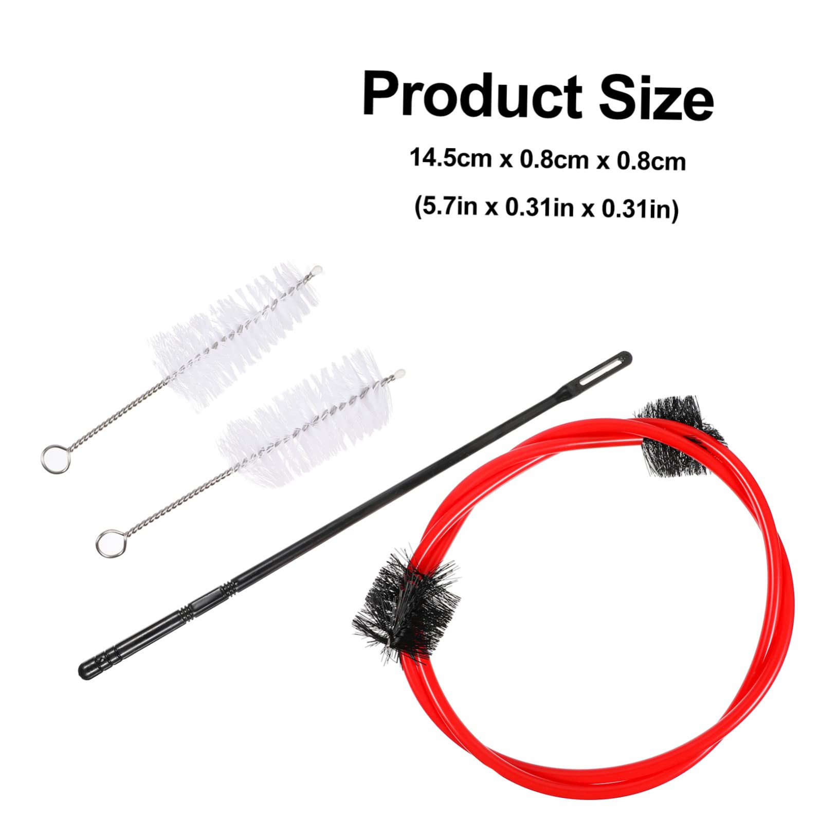 minkissy 3sets Cornet Cleaning Brush Trumpet Accessories Snake Tool Plastic Nylon Instrument Maintenance 4pcs*3