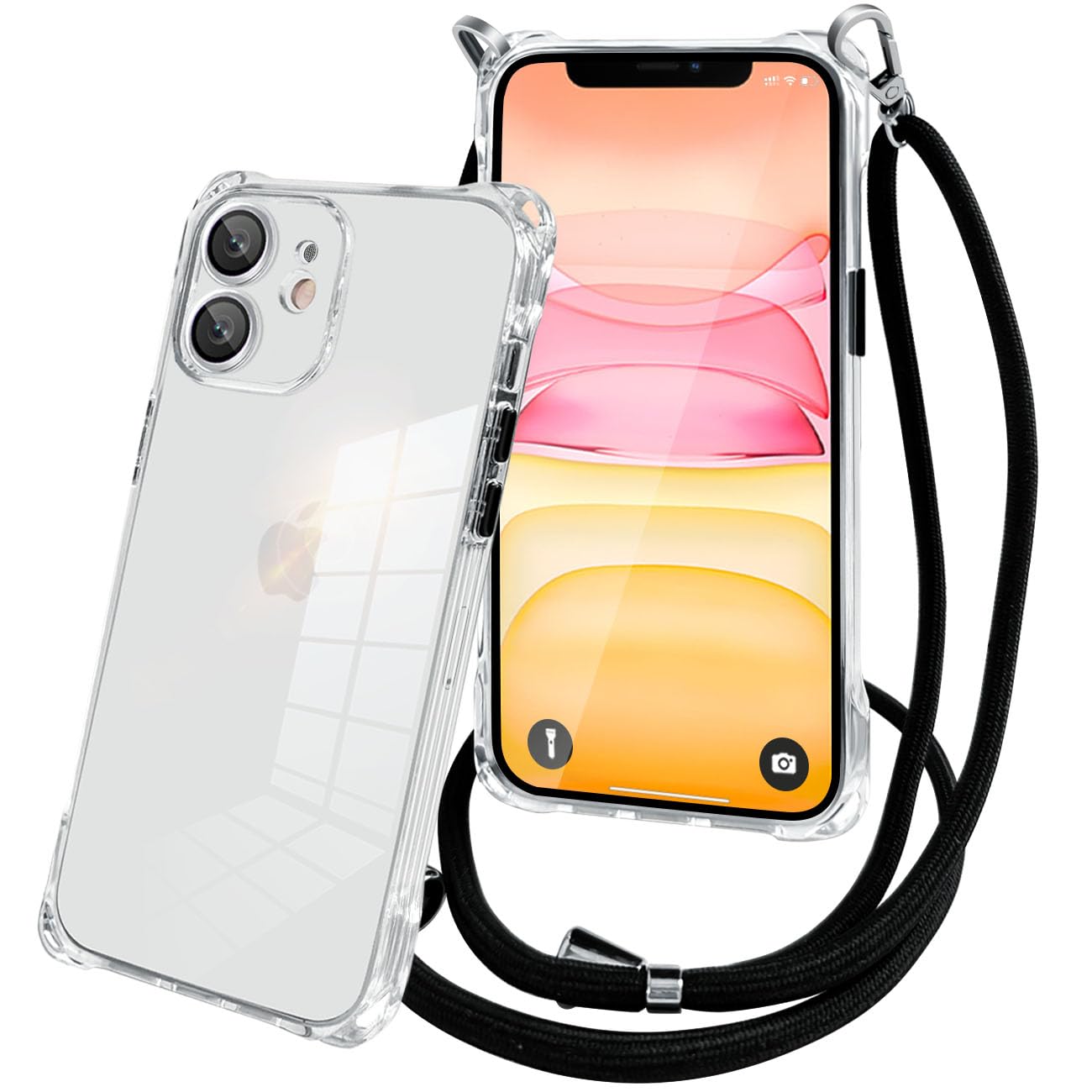Amazon.co.jp: KEHUALLE iPhone 11 ケース クリア ショルダースマホ
