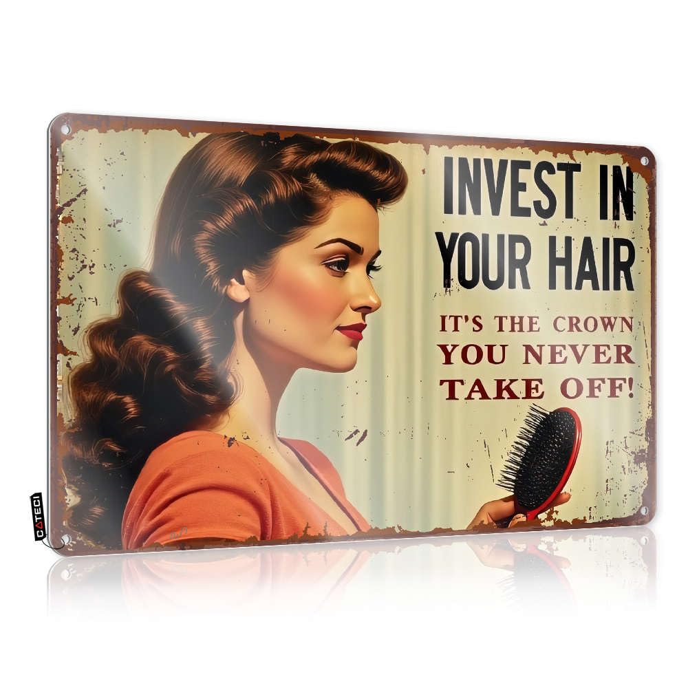 Neon Posters Anniversary | Invest In Your Hair - It's The Crown You Never Take Off! Nice Score Decoration(30X40CM)