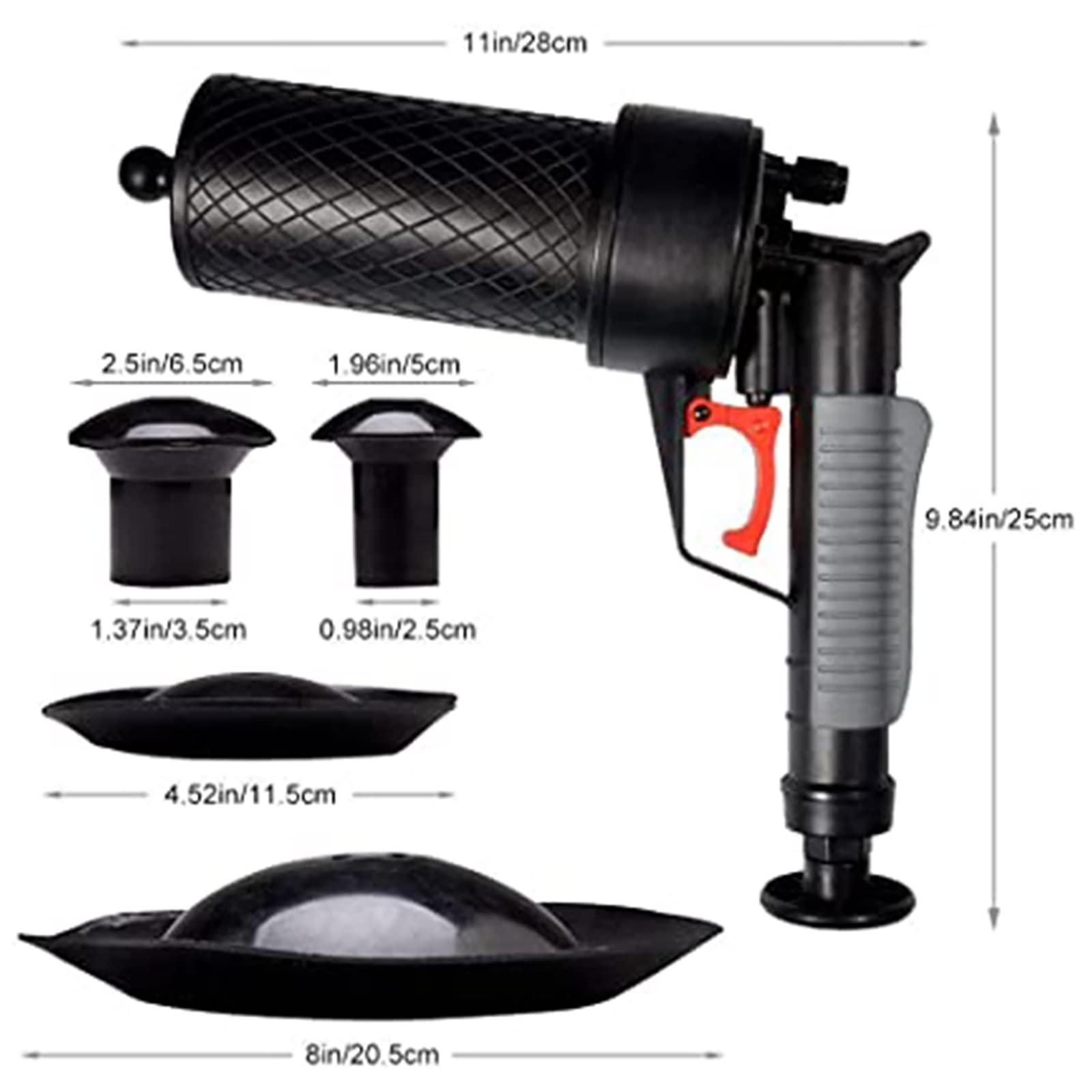 Desatascador de Inodoro, desatascador de desagües de Aire, Bomba desatascadora de Alta presión para fregaderos, inodoros, baños, duchas, lavabos, bañeras y tuberías obstruidas de l
