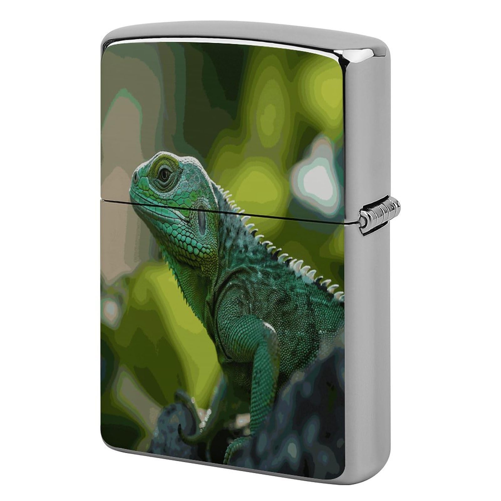 Fekiloot Style Green Lizard Lighter Case Cover Lighter Holder