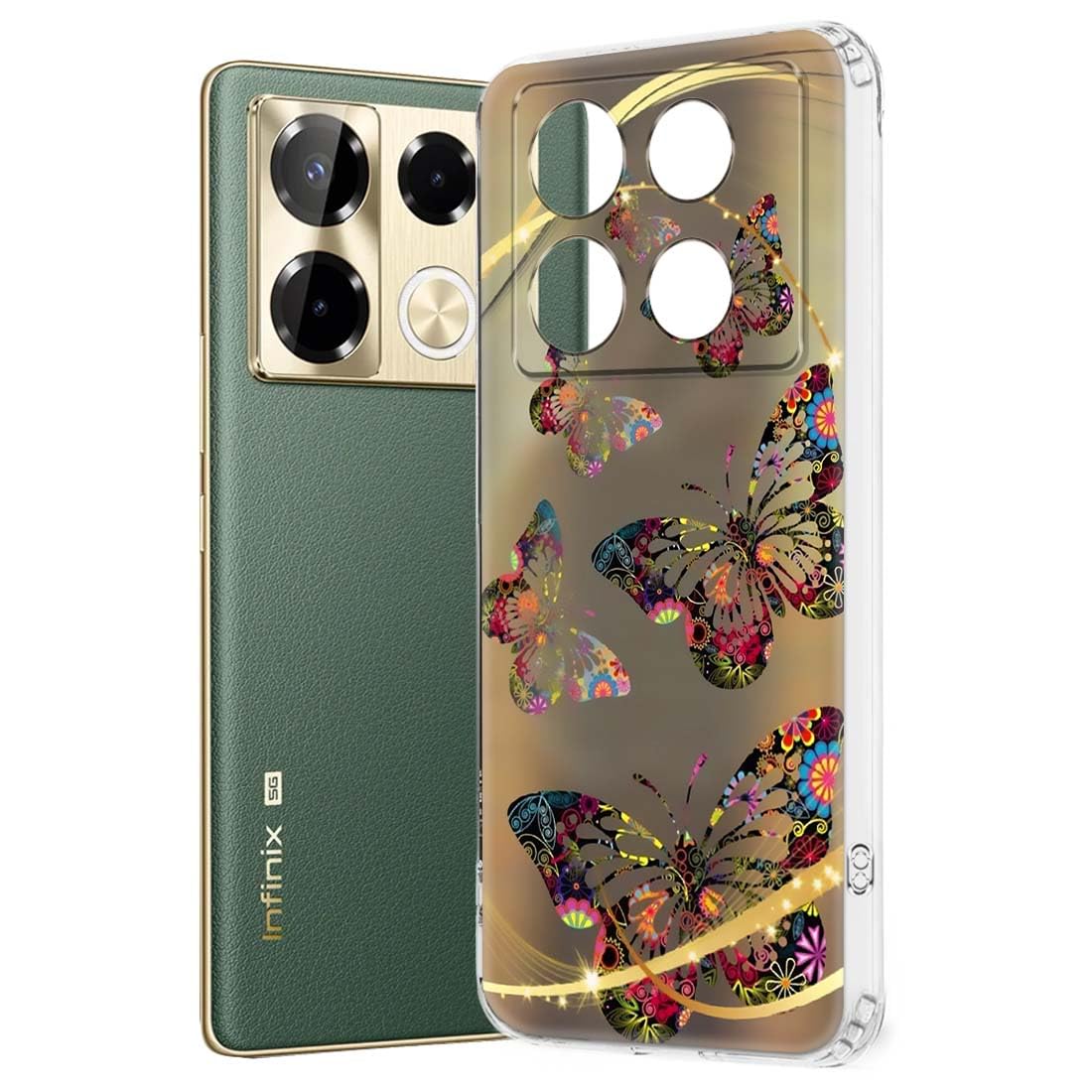 Fashionury Soft Mobile Back Cover for Infinix Note 40 Pro 5G (Silicone_Multicolor)