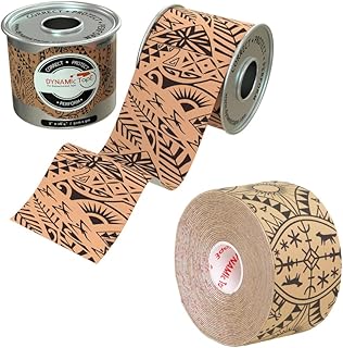 2 Roll Pack | Includes Original (Black & Beige) & Powerband® | Biomechanical Adhesive Tape for Ultimate Resistance, Injury Recovery & Muscle Support | 4-Way Stretch, Water-Resistant & L