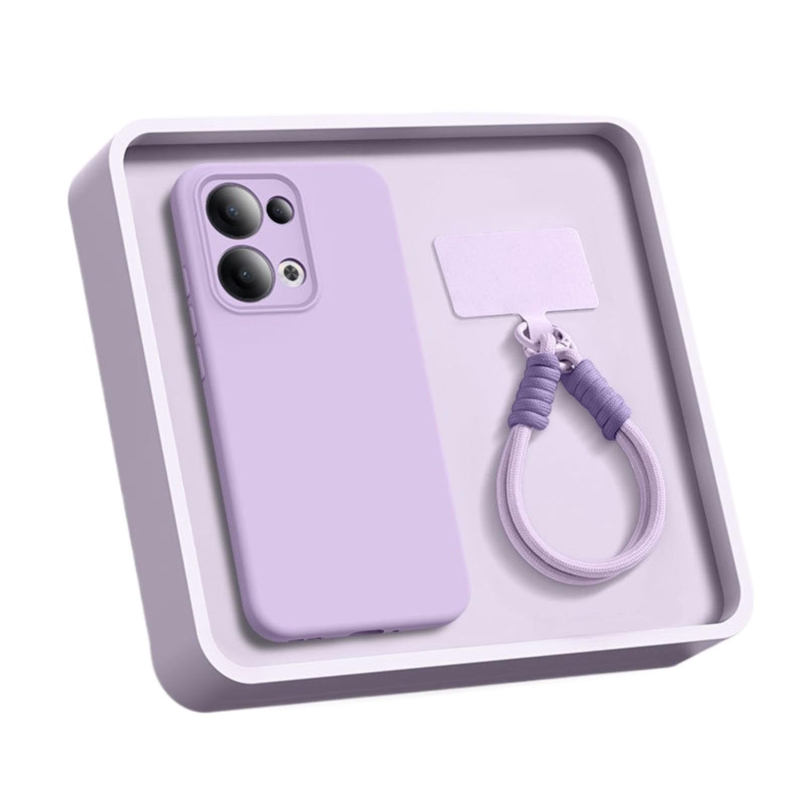 Phone Case for Oppo Reno 15 Pro Max, Liquid Silicone Soft Touch Soft Anti-Scratch Microfiber Lining Shockproof Protective Case with Wrist Strap Compatible with Magnetic Accessories