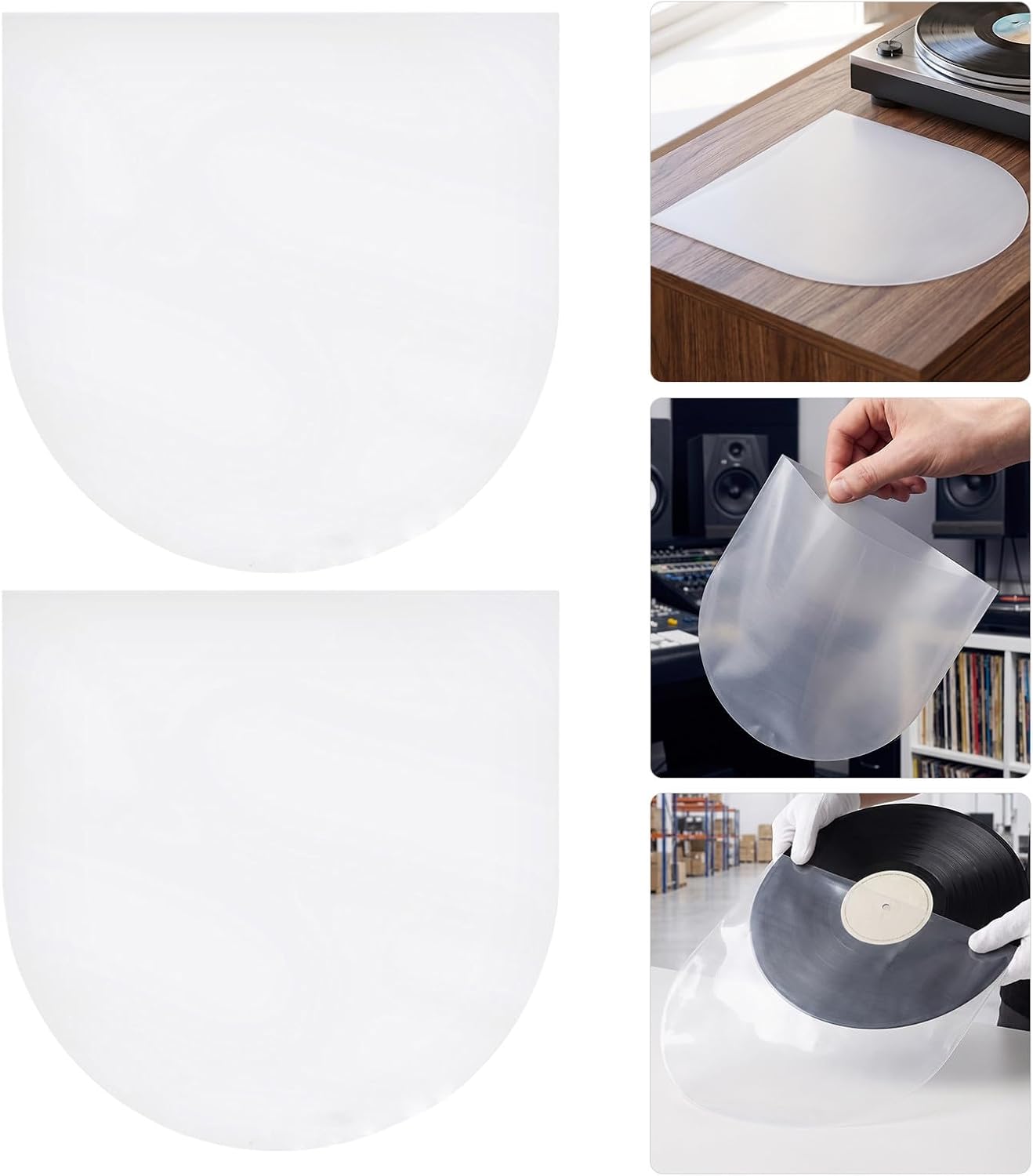 200pcs Inch Vinyl Record Protective Bag Pe Pp Window Sleeve | Reduces Friction and Scratching, Visible Indexing, Prevents Tearing, Record Store Display and Safe Shipping