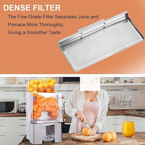 Miniatura 7 de Máquina exprimidora comercial, exprimidor automático de jugo, exprimidor de naranja de 120 W para 22-30 por minuto, máquina eléctrica de jugo de