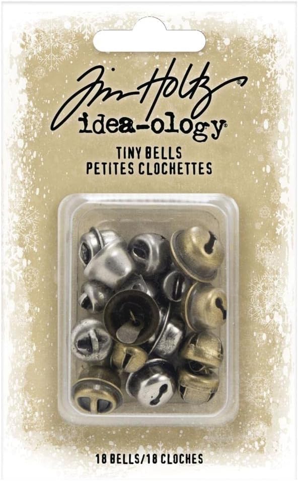 Tim Holtz Idea-ology 2021 Tiny Metal Bells - Bundle of 2 Packages