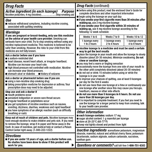 Image of GoodSense Nicotine Polacrilex Lozenges 4 mg, Cherry Flavor, 108 Count