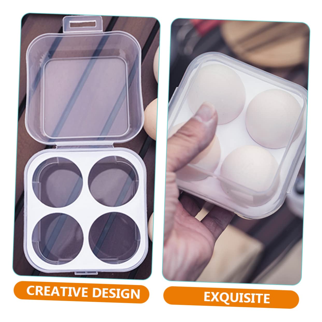 HOMSFOU 6stücke Stapelbare Eierboxen Robuste Kunststoff-eierbehälter Für Camping Outdoor Und Kühlschrank Fächer Design Schlagfest Und Transparent Für Eieraufbewahrung
