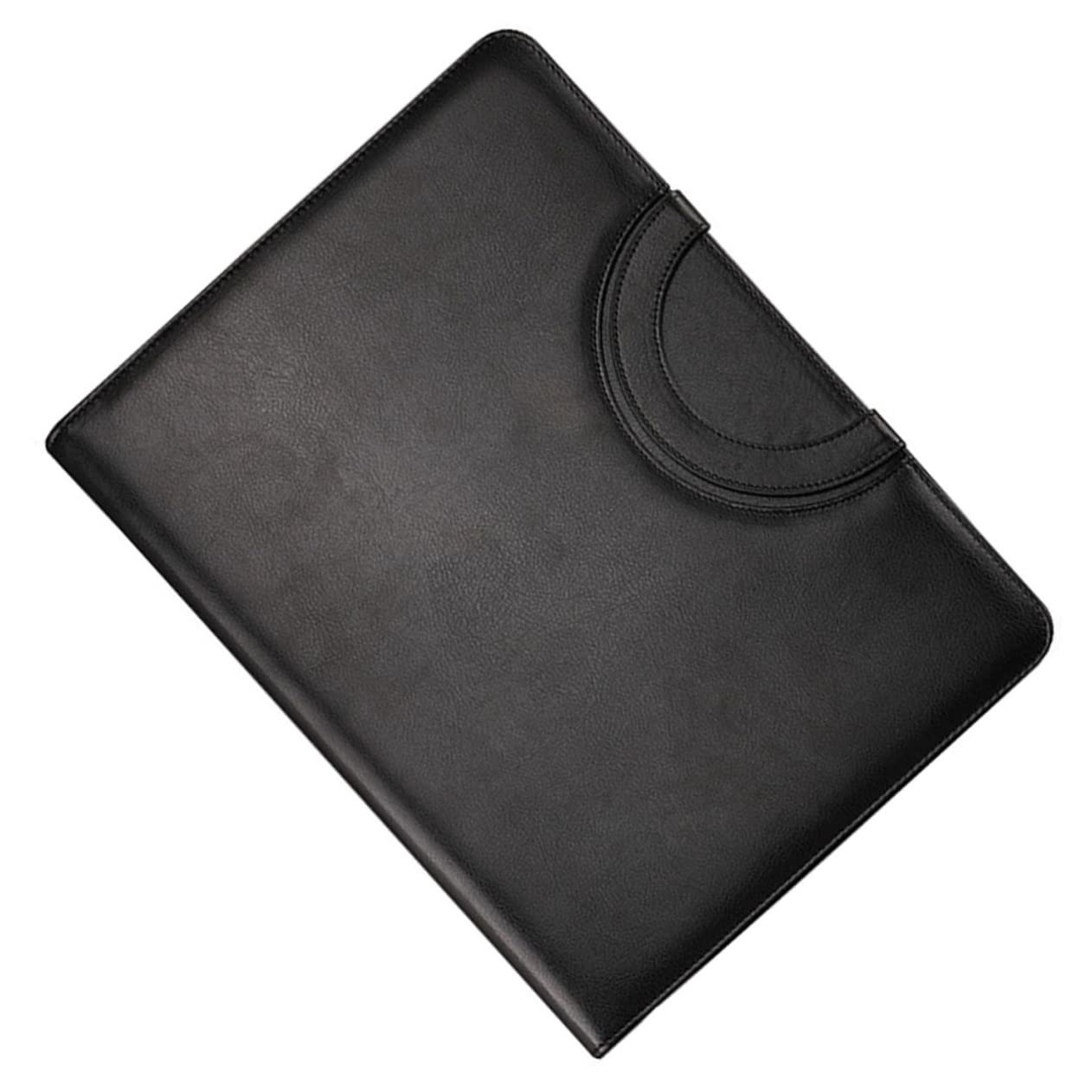 VILLCASE Portafolio de Cuero con Cremallera Carpeta de Portafolios Profesional para Documentos y Reuniones Negocios Hombre Mujer