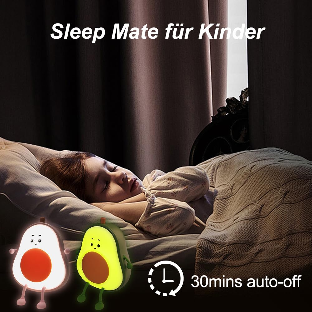 FOGARI Avocado Night Light, Cute Avocado Children's Night Light, 3 Light Modes, Touch Control - Image 4
