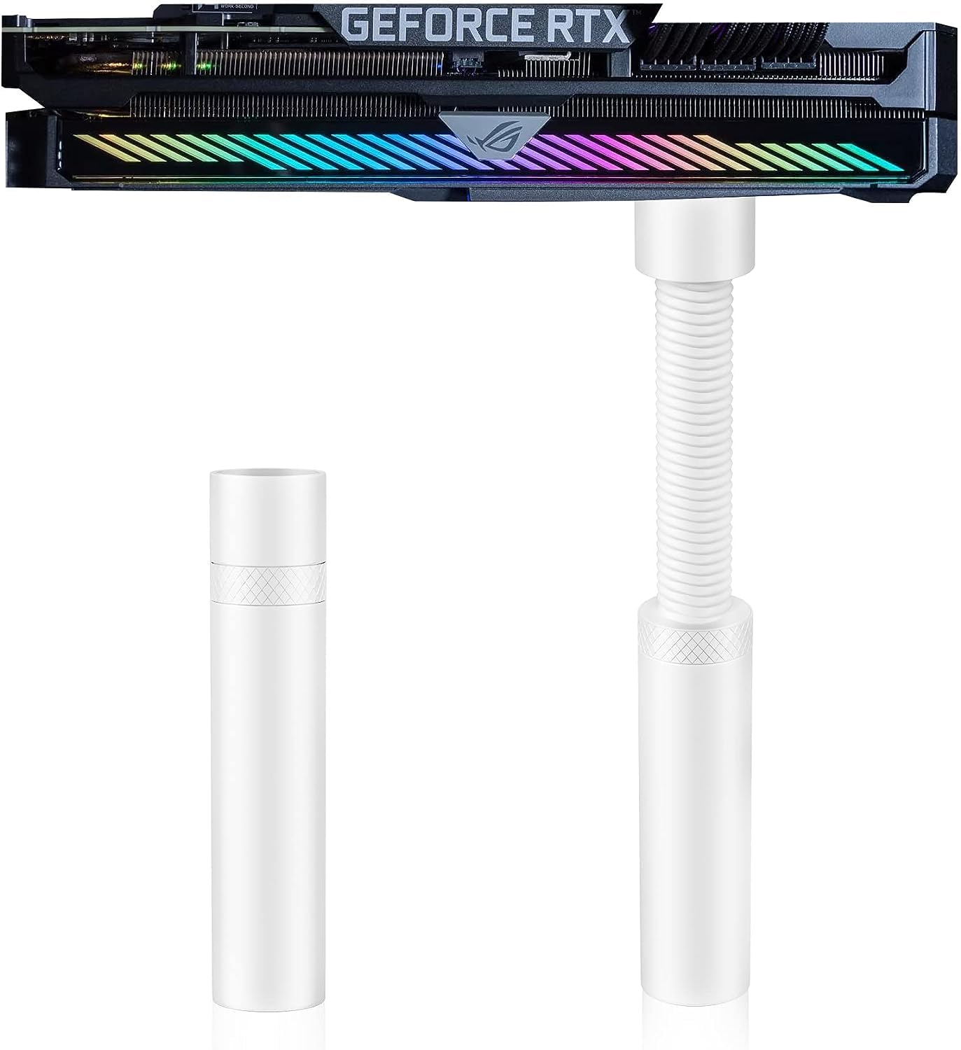 CENXI GPU Support Bracket, Graphics Video Card Brace with Height Adjustable, Anti Sag Holder for Universal Graphics Card Sag, GPU Stand with Magnet and Rubber Pad, Silver