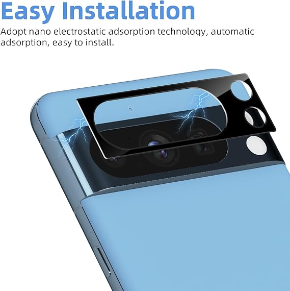 3 Pack Camera Lens Protector for Google Pixel 8 Pro, 9H,HD Tempered Glass Camera Lens Protector,Anti-Scratch,Easy Installation