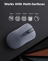 Vista 6 de Lenovo Bluetooth Silent Mouse (WL300) - 5 Button Computer Mouse with Silent Left & Right Click – Sculpted Grip, Microsoft Swift Pair, Up to 1600 DPI