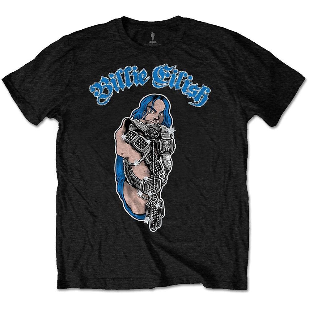 Billie Eilish 'Bling' (Black) Kids T-Shirt (5-6 Years)
