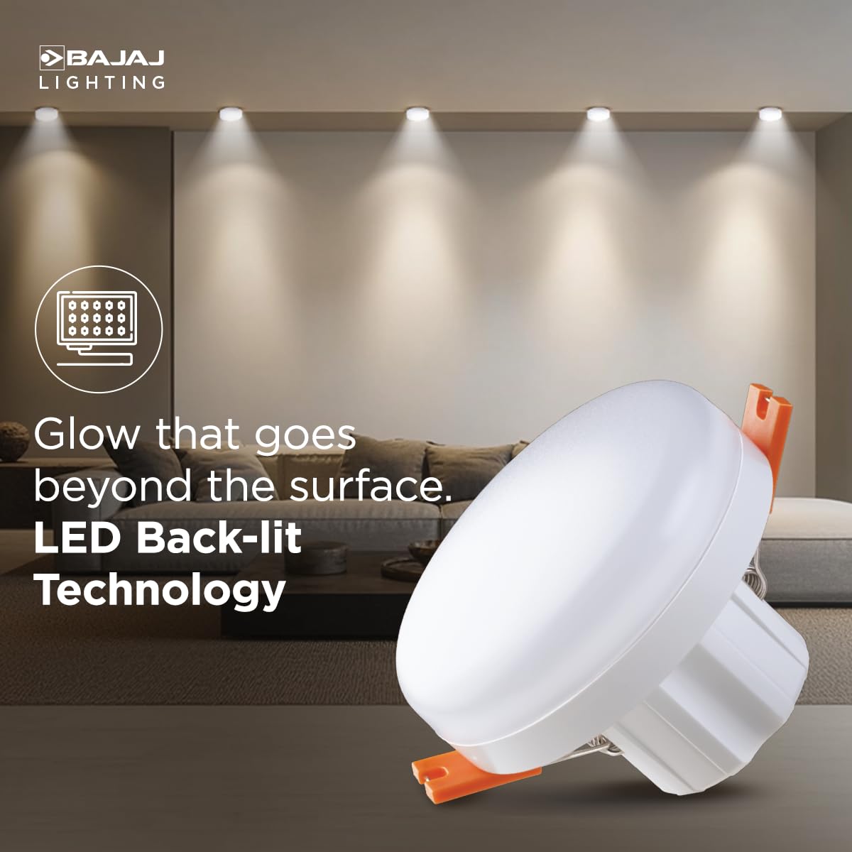 Bajaj Celesta LED Deep Downlight 5W | for Smaller Spaces | LED Back-Lit Technology | Pink (Pack of 1) - Image 4 thumbnail
