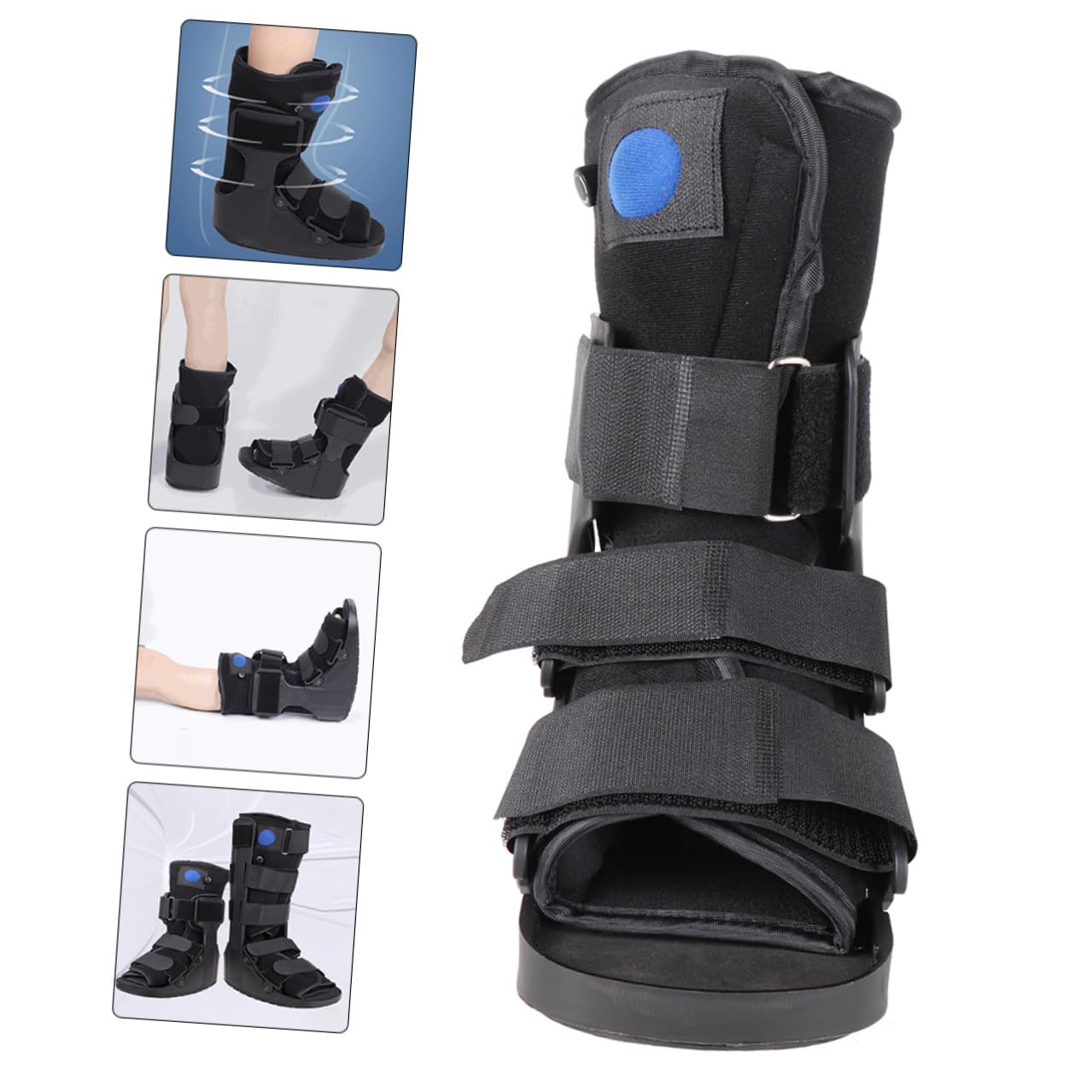 Ankle Support Walking Boot with Inflatable Cushion, Low-top Stabilizer Shoe for Achilles Tendon, Medical Foot Fixing Brace for Adults and Post-surgery