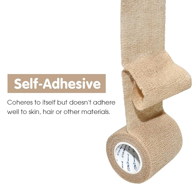 Foto 4 de 7 de COMOmed Non-woven fabric self-adhesive Bandage venda cohesiva Mascota Vendaje Piel 2.5cm X 4.5m 12 Volumen