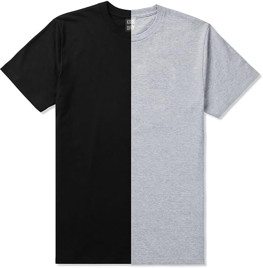 Two Tone Split Blank T-Shirt | Amazon.com