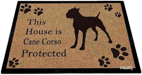 Vista 22 de Tapete con diseño de silueta de perro, diseño de pastor alemán, con estampado de huellas de perro, para decoración del hogar, 23.6 x 15.7 pulgadas