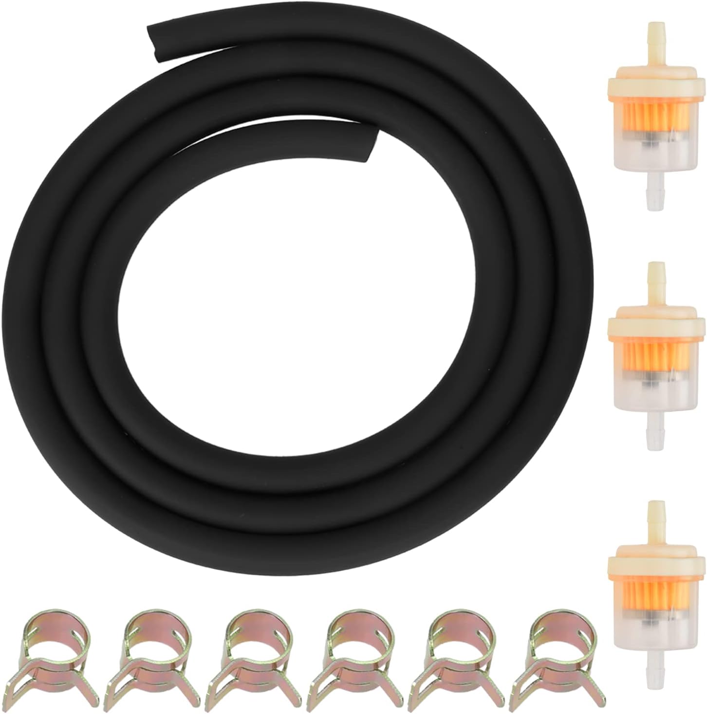 GREHUA Dirt Bike Gas Line with Filter Compatible with GY6 50cc 90cc 110cc 150cc 139QMB 157QMJ Taotao SSR Trailmaster 150 XRS Go Kart ATV Motorcycle Pitbike Scooter Moped Quad Buggy Parts Black