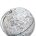 Topglobe 5.5'' World Globe Silver - English Map - Mini Globe Educational/Geographic - Stainless Steel Arc and Base - Silver Grey