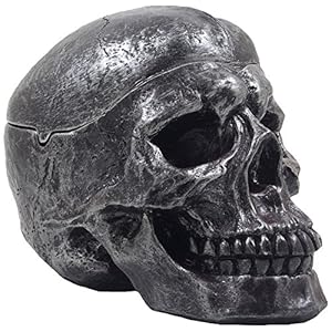 Spooky Human Skull Ashtray with Cover for Scary Halloween Decorations and Decorative Skulls & Skeletons Figurines As Gothic Smoking Room Decor Gifts for Smokers by Home-n-Gifts Spooky Human Skull Ashtray with Cover for Scary Halloween Decorations and Decorative Skulls Skeletons Figurines As Gothic Smoking Room Decor Gifts for Smokers by Home n Gifts