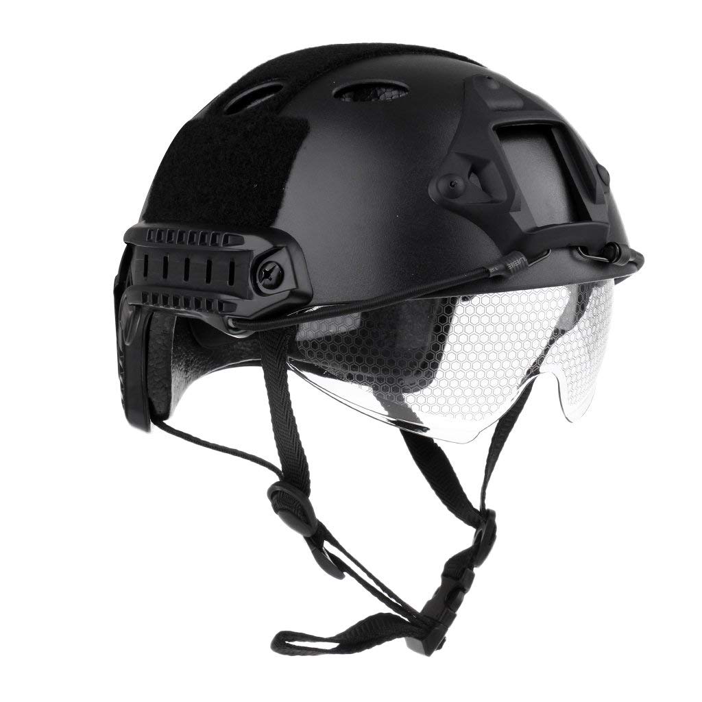 Leichtbau Taktische Schnelle Schutz Helm mit Einziehbare Visier für Airsoft Paintball