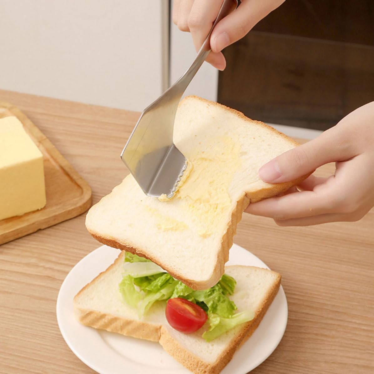 2pcs Stainless Steel Butter Cutter for Home Food Stores Portable