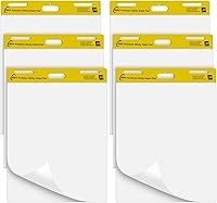 Vista 1 de Sticky Easel Pad, 25 in x 30 in, Large Sticky Notes for Wall, Super Sticky Easel Paper, Self Stick Flip Chart Paper for Teachers and Office, White