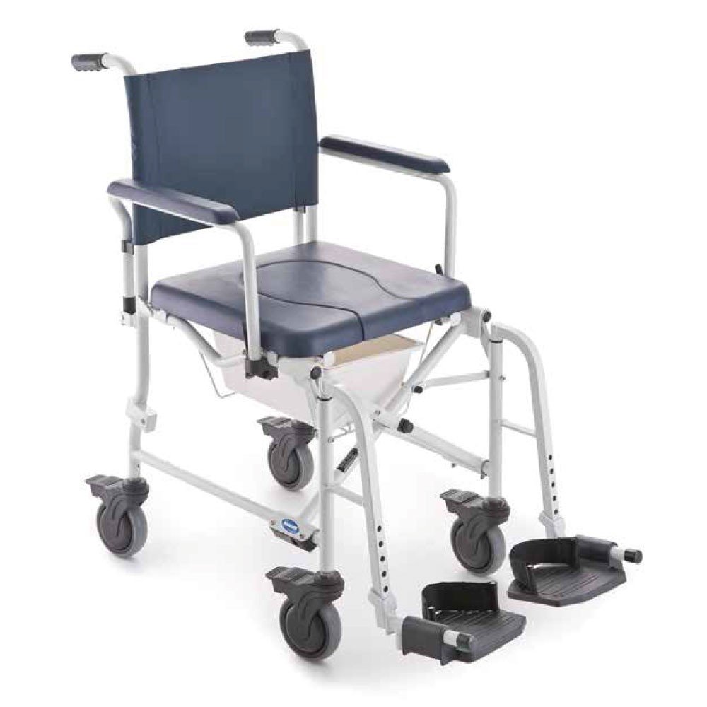 Invacare Składany mobilny prysznic i toaleta krzesło z toaletą
