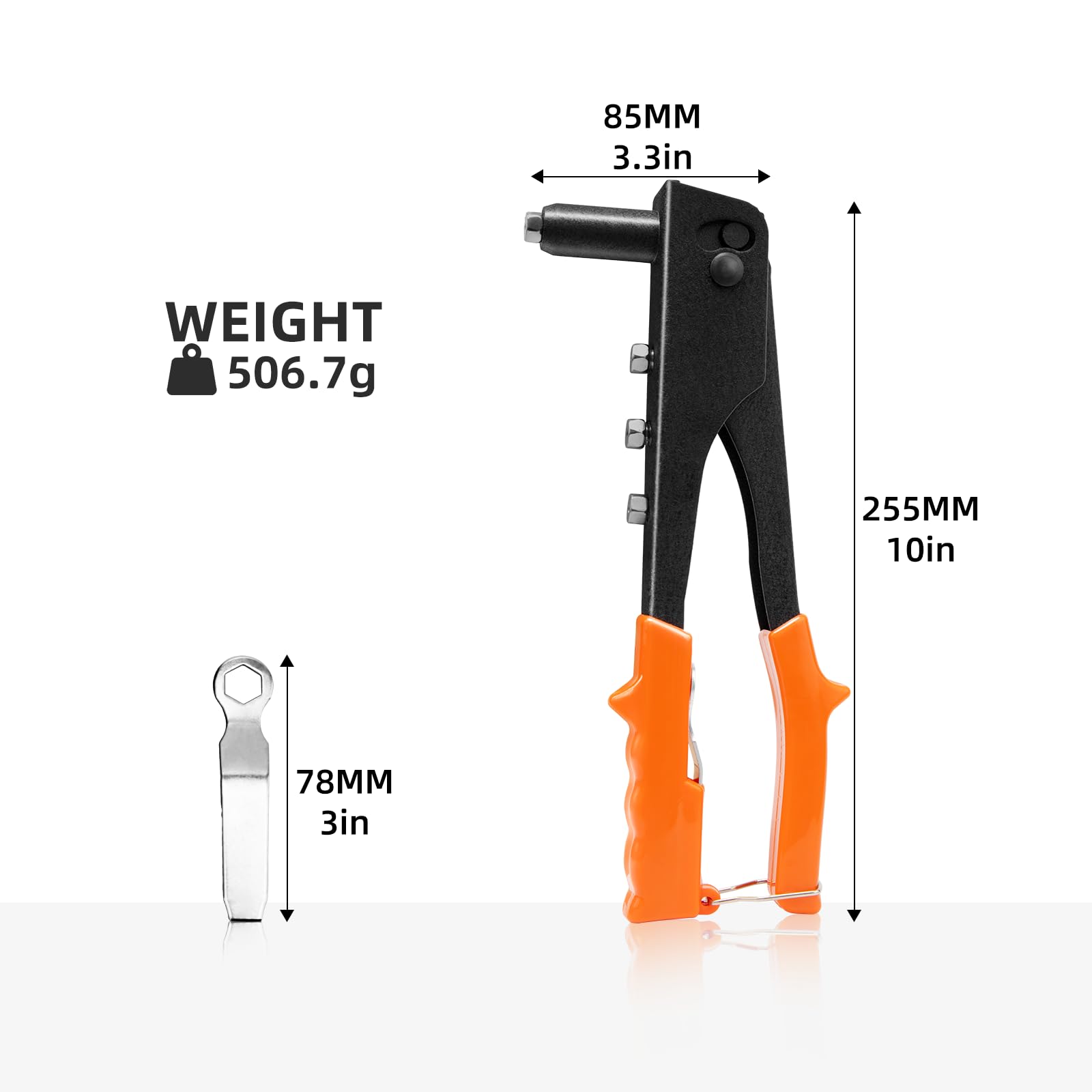 Kit Pistola Rivettatrice Manuale Con 160 Rivetti - 2.4mm, 3.2mm, 4mm, 4.8mm, Per Fai Da Te E Professionisti - Foto 5