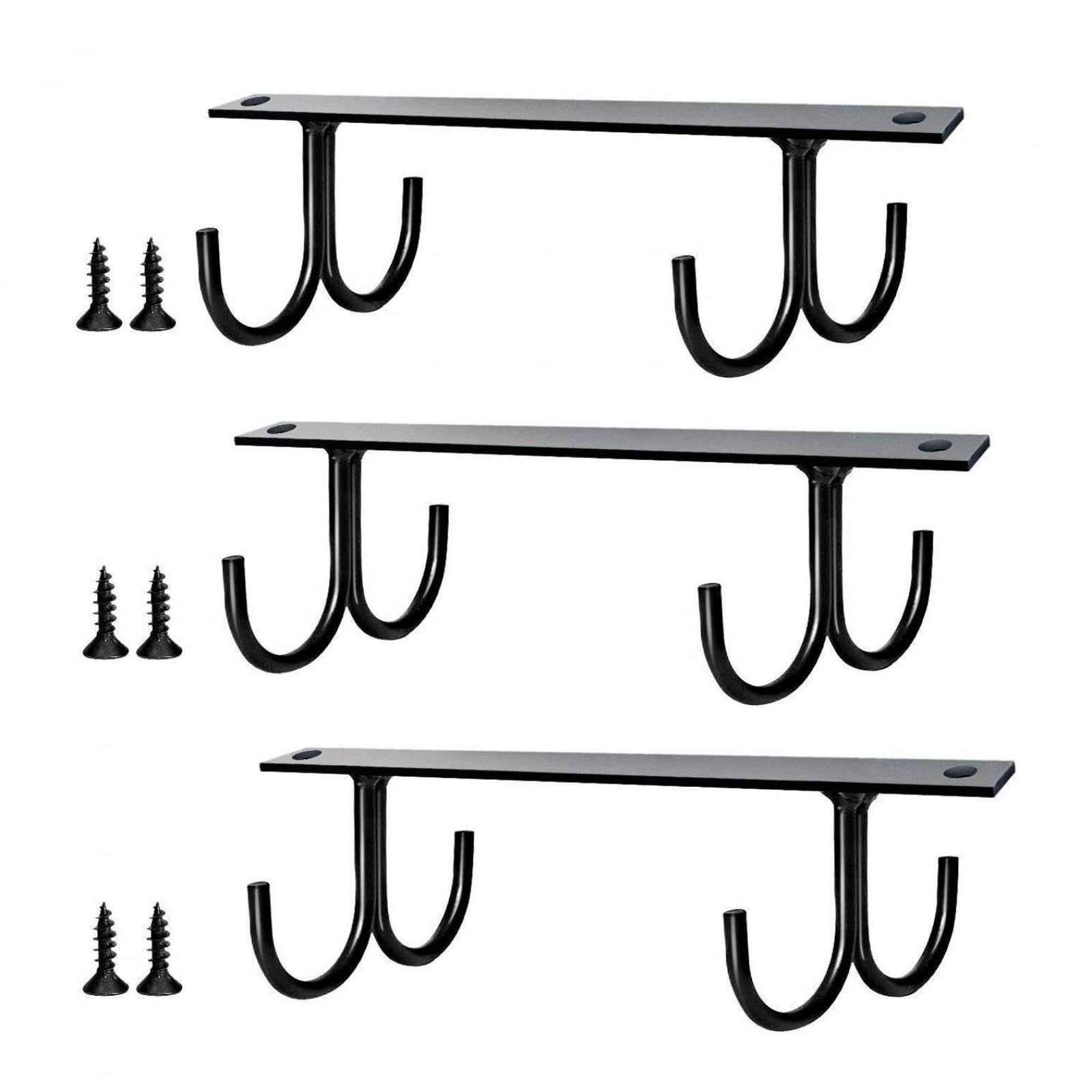 NUNETH 3 Piezas Portavasos, Estante para Tazas de Café Montado en la Pared Colgador de Almacenamiento de Vasos Soporte para Rejilla de Secado con Tornillos para Exhibición de Tazas, Tazas de Café