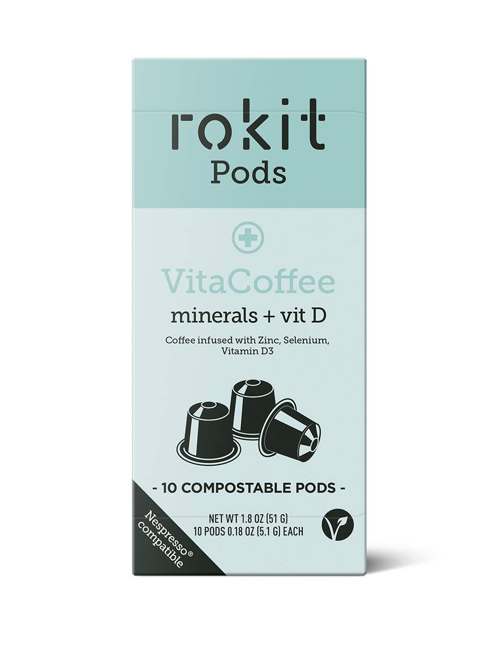Buy Rokit Pods Vitamin D & Minerals VitaCoffee with Zinc, Selenium