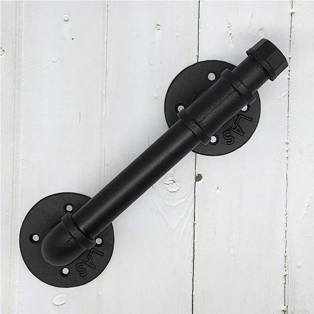 Door Handle Black Barn Door Handle External Internal Pull - Sliding Patio Door Handle Replacement Hardware Sets with Screw Fix - for Shed and Garage Outdoor Indoor