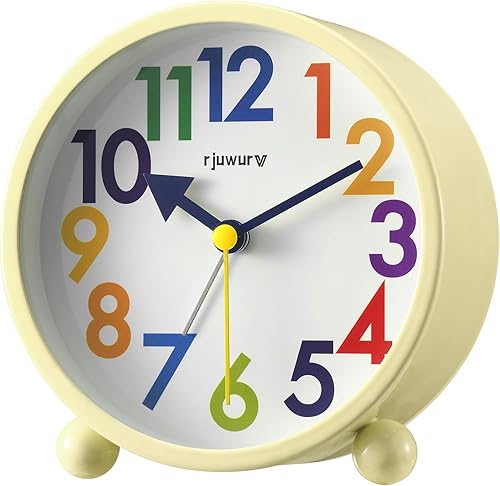 Miniatura 1 de Metal Super Silent Beep Escritorio Dormitorio Reloj despertador de interés infantil (queso amarillo)
