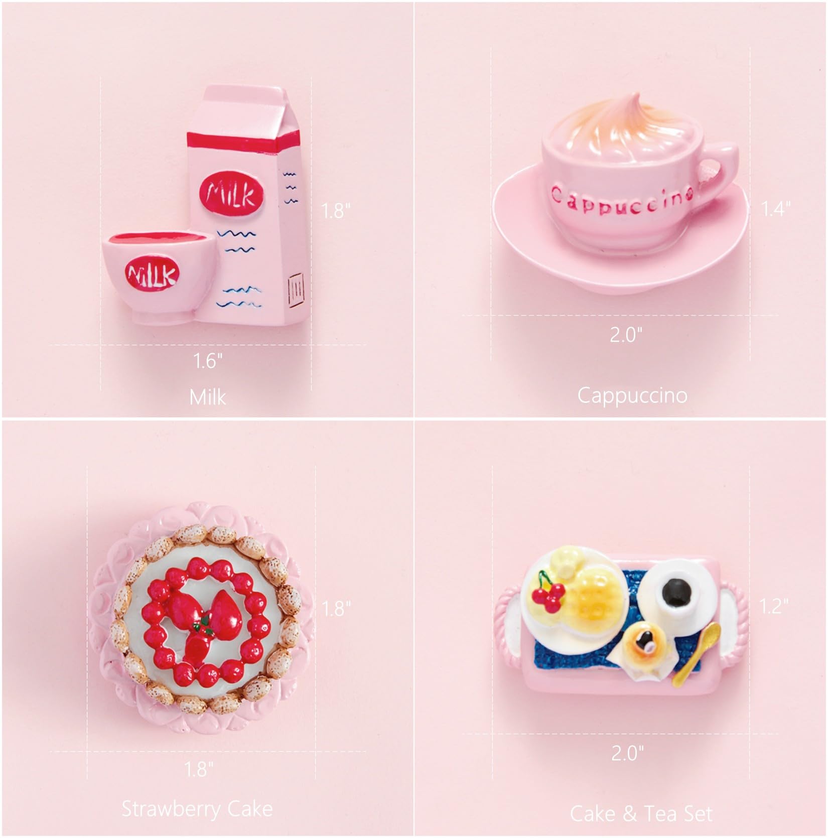 16 Magneti Decorativi Floreali Per Frigo – Rosa E Bianco, 3D, Per Foto E Note Su Lavagne E Armadietti