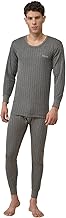 Lux Inferno Men's Thermal Set | Full Sleeve Round Neck Top & Bottom Winter Innerwear | Soft & Warm Cotton Fabric