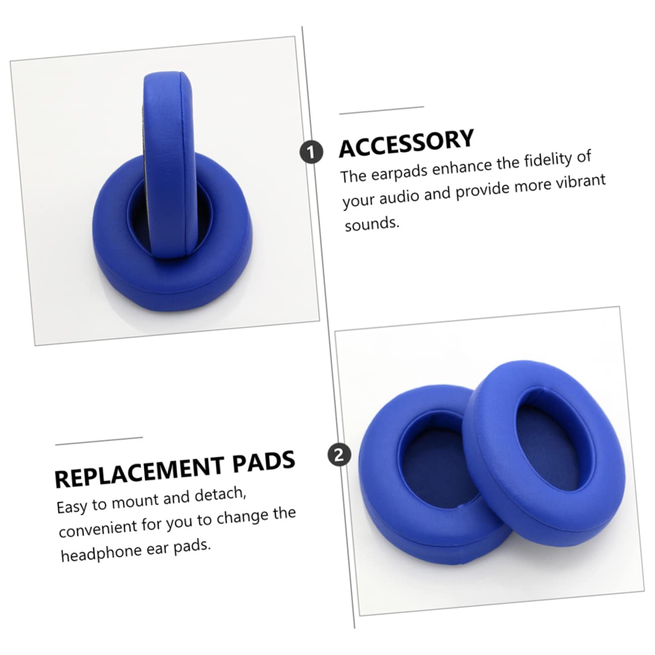 OSALADI 3 Paia Spugna Per Cuffie Con Suono Magico Cuscinetti Di Ricambio Per Cuffie Auricolare Cuffie Overear Accessori Per Cuffie Sopra Le Cuffie Auricolari Cuffia Pelle
