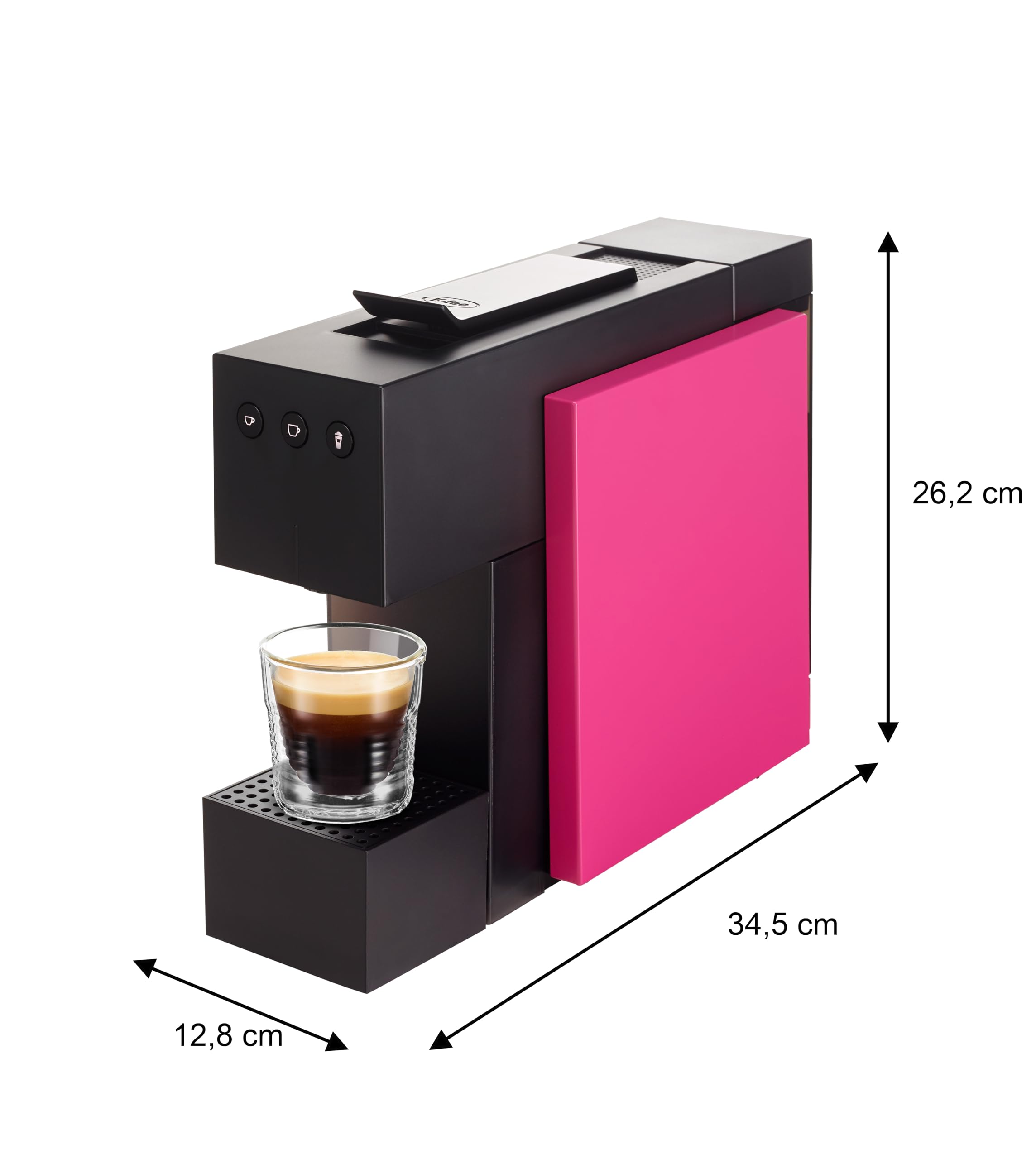 K-FEE SQUARE Máquina de cápsulas para café, té y cacao | Rosa | ALDI EXPRESSI compatible | Depósito de agua de 0,8 l | compacto | 15 segundos Tiempo de calentamiento