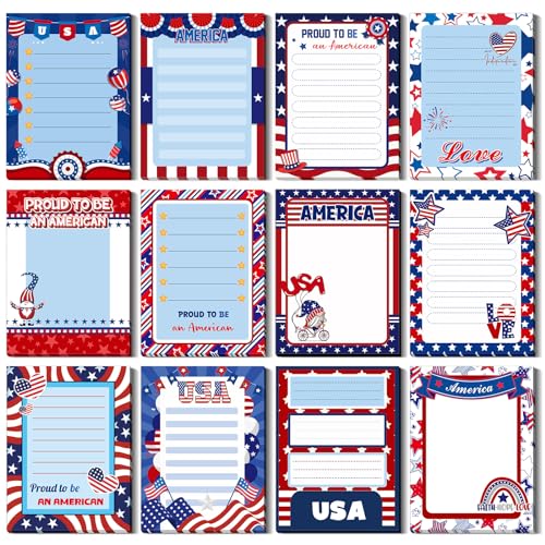 Mini blocs-notes du 4 juillet Lincia, lot de 36 carnets patriotiques