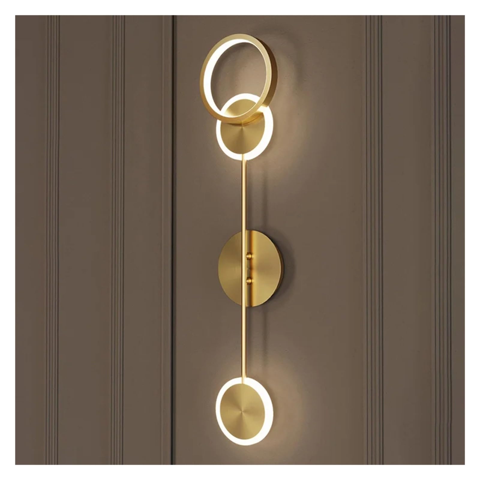 JYBNBBE Modern Led Wall Lamp - Acrylic Copper Indoor Sconces Restaurant Stairs Bedroom Bedside Light Fixtures,Chandelier,Brass